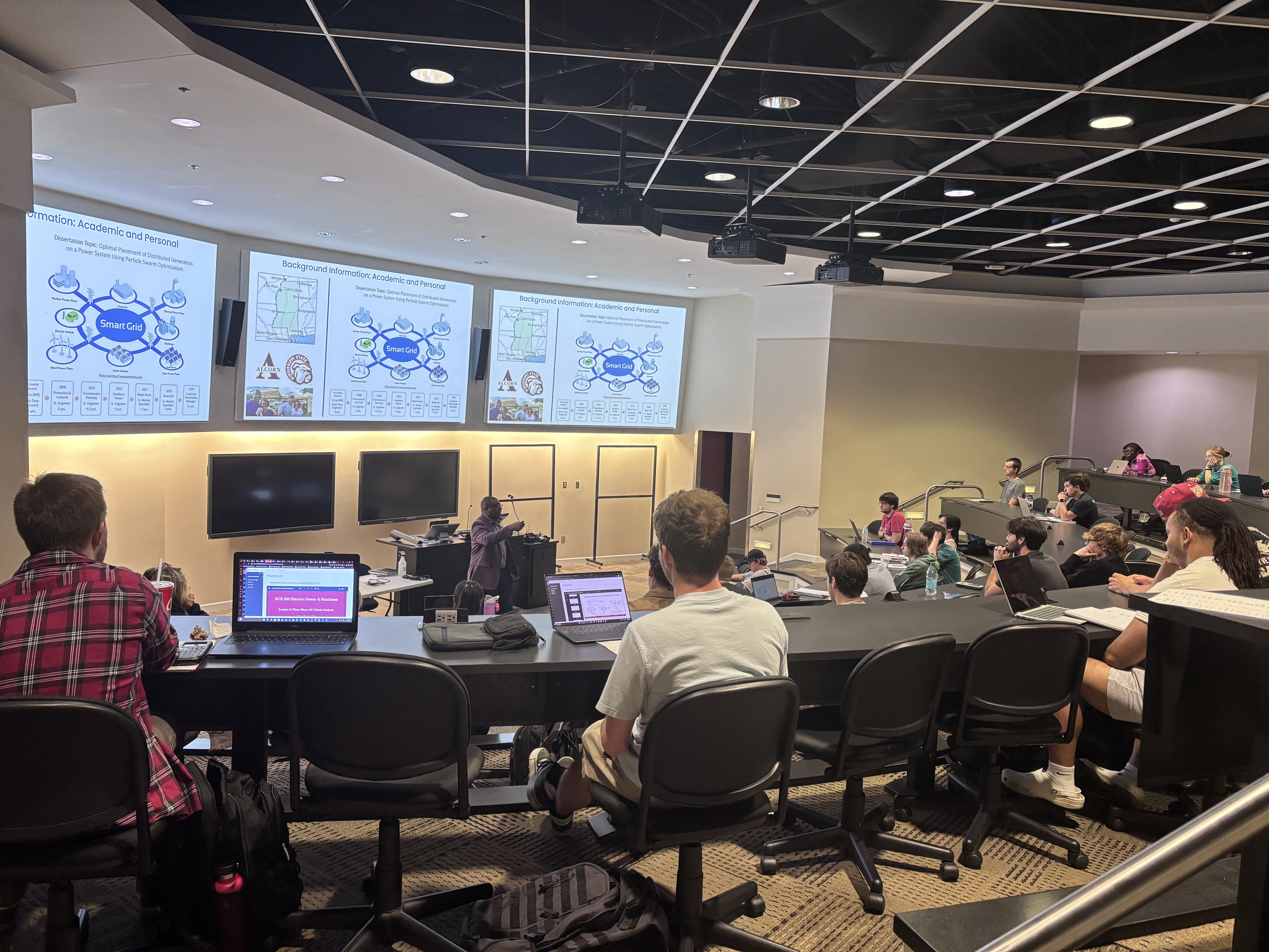 Guest lecture by Dr. Derrick Cherry in ECE 350, April 2025